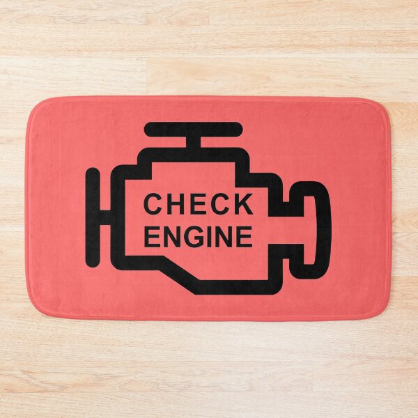 Item preview, CHECK ENGINE (#FF6666) designed and sold by Marlon Oseguera.
