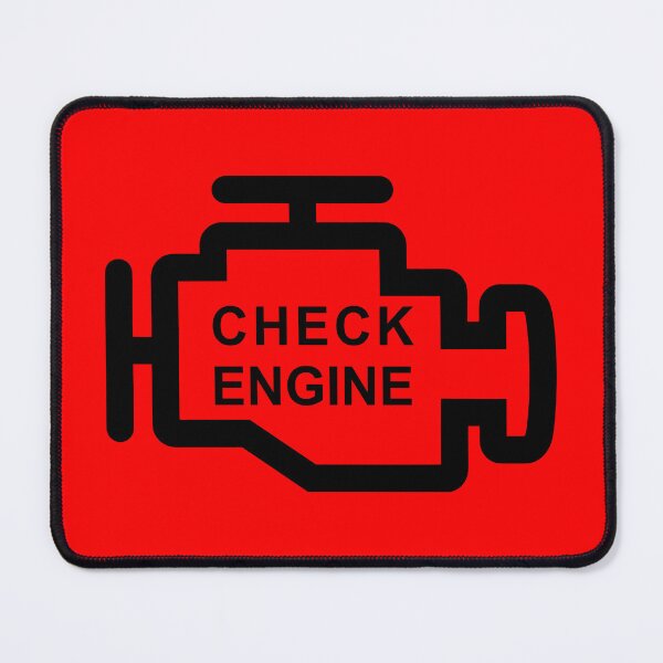 Item preview, CHECK ENGINE (#FF0000) designed and sold by Marlon Oseguera.