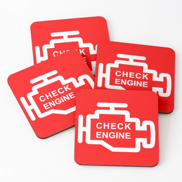 Item preview, CHECK ENGINE (#FF0000) designed and sold by Marlon Oseguera.