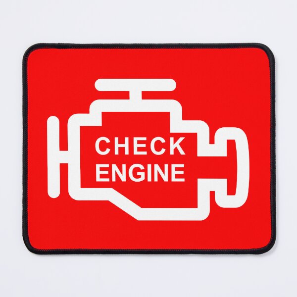 Item preview, CHECK ENGINE (#FF0000) designed and sold by Marlon Oseguera.