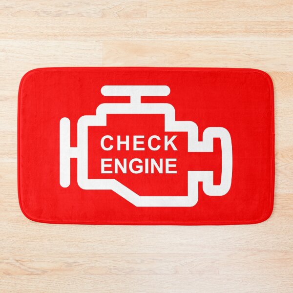 Item preview, CHECK ENGINE (#FF0000) designed and sold by Marlon Oseguera.