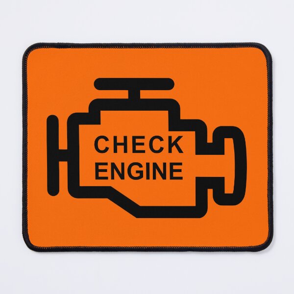Item preview, CHECK ENGINE (#FF6600) designed and sold by Marlon Oseguera.