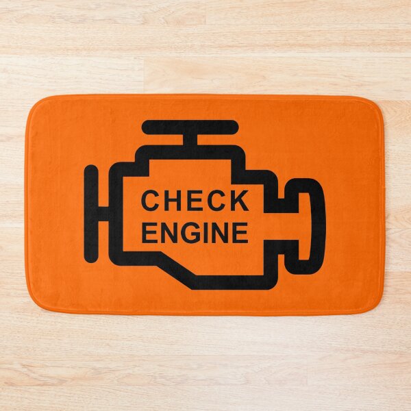 Item preview, CHECK ENGINE (#FF6600) designed and sold by Marlon Oseguera.