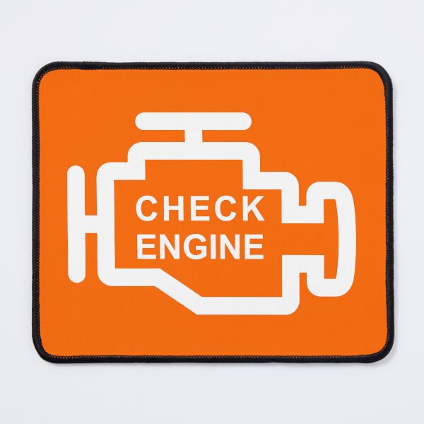 Item preview, CHECK ENGINE (#FF6600) designed and sold by Marlon Oseguera.