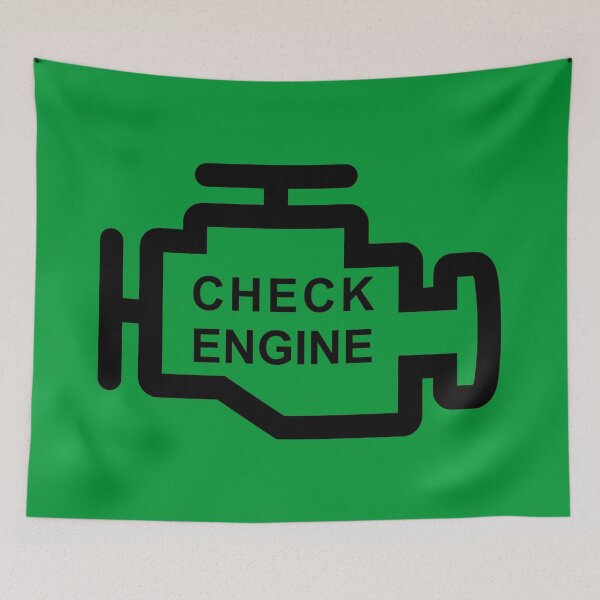 Item preview, CHECK ENGINE (#009933) designed and sold by Marlon Oseguera.