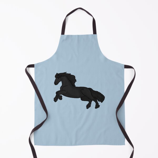 Item preview, Cartoon Friesian Horse - Cozy Winter Illustration  designed and sold by Art By Drina.
