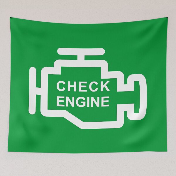 Item preview, CHECK ENGINE (#009933) designed and sold by Marlon Oseguera.