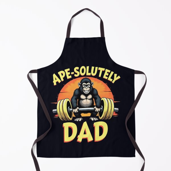 Item preview, Ape-Solutely Dad – Mighty Father Power Lift Father's Day designed and sold by Taans-Creation.