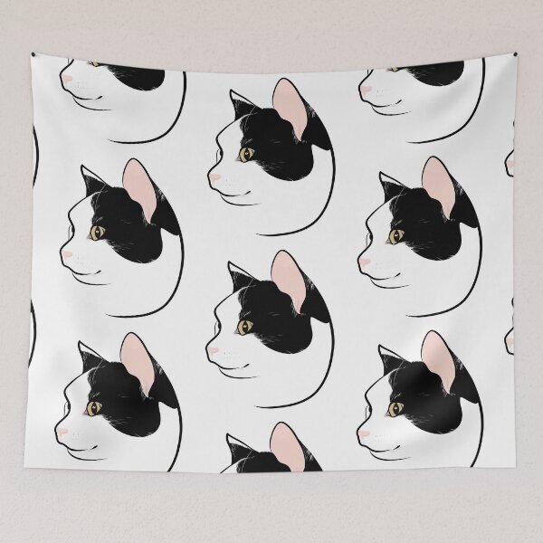 Item preview, Black and White Cat - Penny designed and sold by Ali Scarlett Adams.
