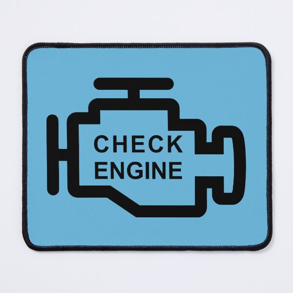 Item preview, CHECK ENGINE (#65B7DD) designed and sold by Marlon Oseguera.