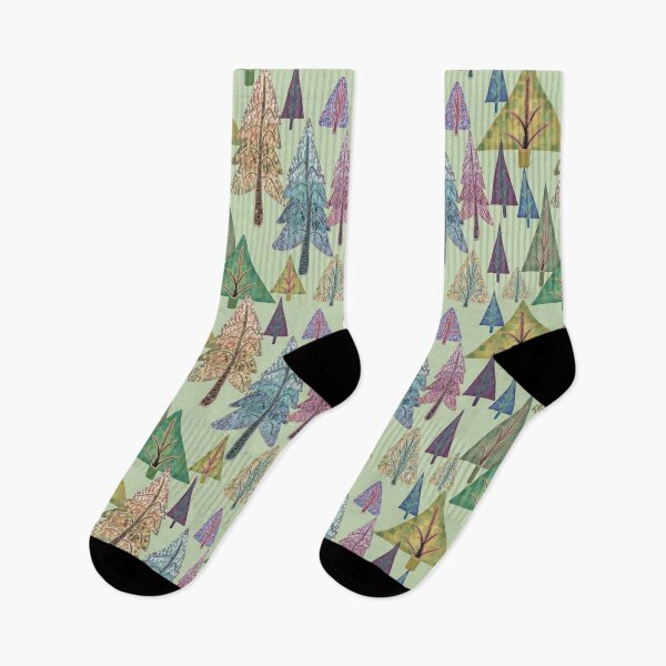 Item preview, Fun, funky trees on soft green designed and sold by phatlizzardart.
