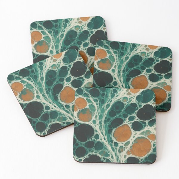 Item preview, Verdigris Flow: Copper Veins in Teal designed and sold by AbstractAnom.