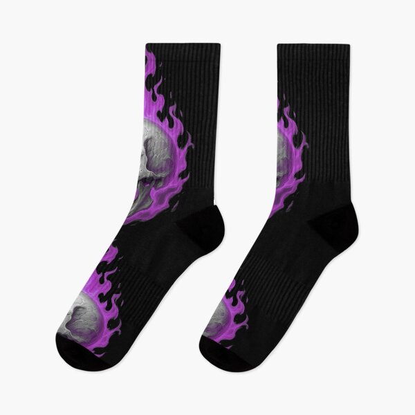Item preview, Flaming Purple Vampire Skull Cool designed and sold by FarieArt.