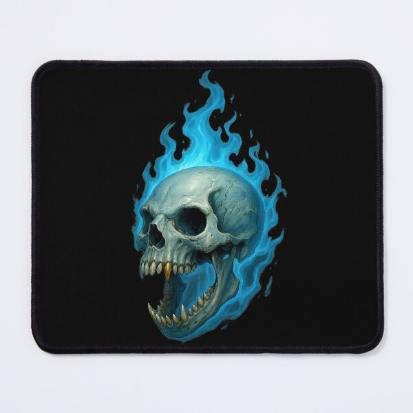 Item preview, Flaming Blue Skull designed and sold by FarieArt.