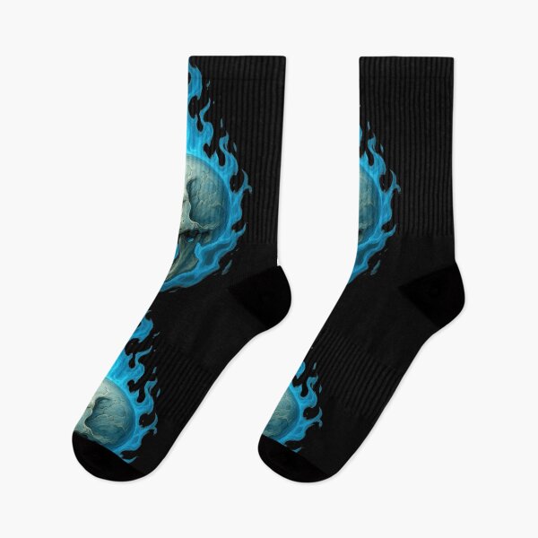 Item preview, Flaming Blue Skull designed and sold by FarieArt.