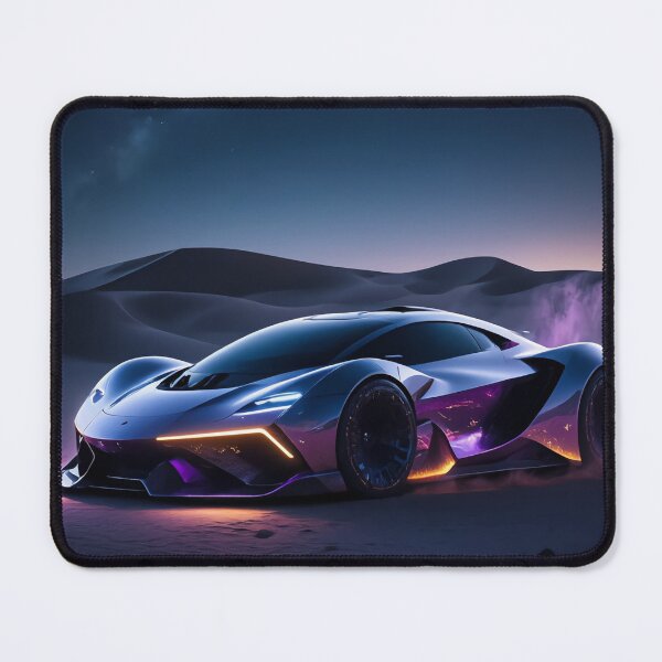 Item preview, Stardust Speed – Neon Purple & Gold Futuristic Car Poster designed and sold by ArtiQreate.