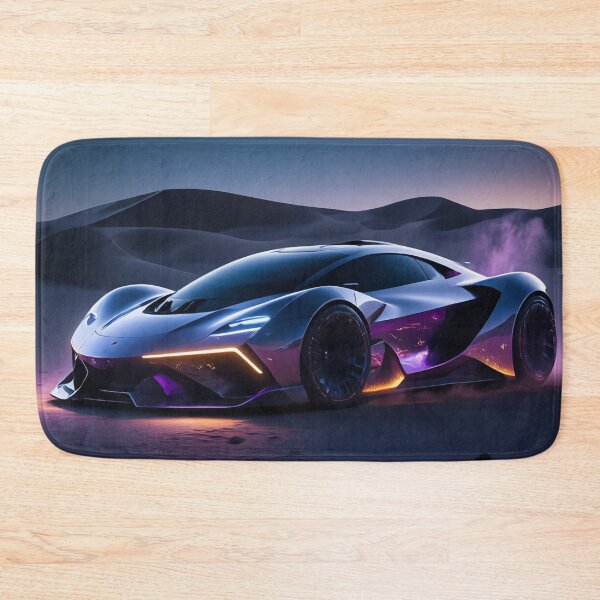 Artikelvorschau, Stardust Speed – Neonviolettes und goldenes futuristisches Auto Poster entworfen und verkauft von ArtiQreate.