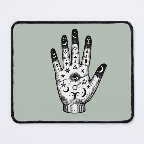Item preview, Mystic Palm Reading Hands – Esoteric Symbol Illustration designed and sold by Roberta Calabrese.