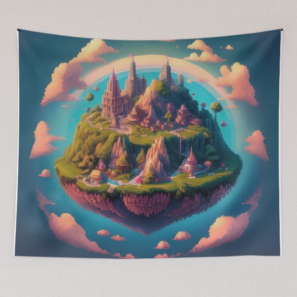 Item preview, A fantastic castle on the mountaintop among the clouds designed and sold by Design your dreams.
