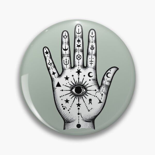 Item preview, Mystic Palm Reading Hands – Esoteric Symbol Illustration designed and sold by Roberta Calabrese.