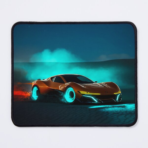 Item preview, Desert Pulse – Copper & Turquoise Futuristic Car Poster designed and sold by ArtiQreate.