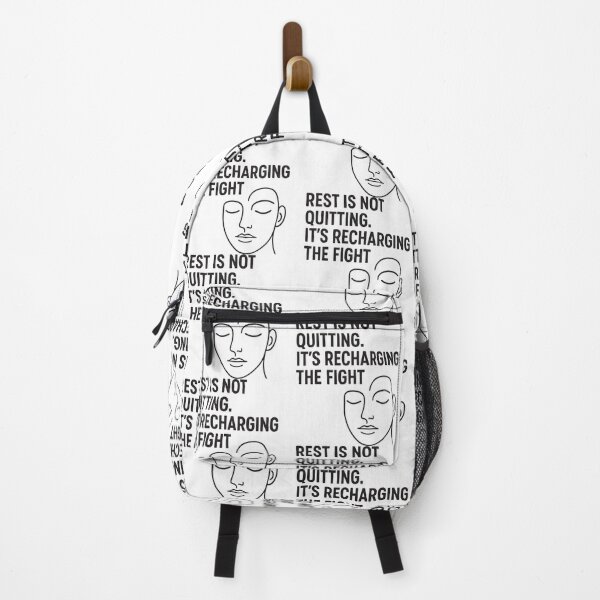 Item preview, Rest Is Not Quitting – Mental Health Awareness Quote Face Line Art designed and sold by Manyface Artistry.