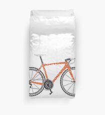 Anatomie typographique d'un vélo de route Housse de couette