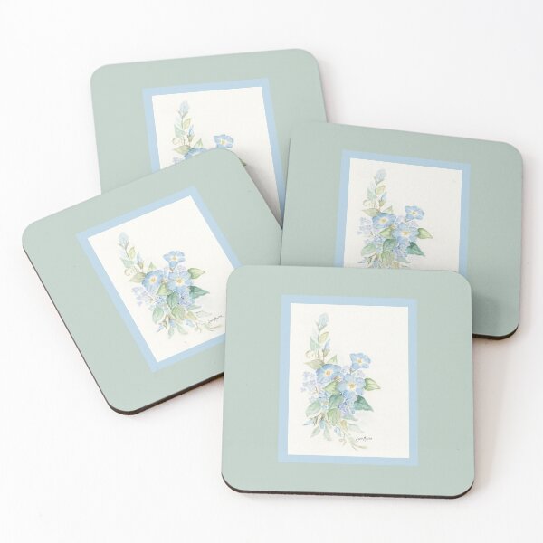 Item preview, Heavenly Blues - watercolor painting designed and sold by Annie Mason Art.