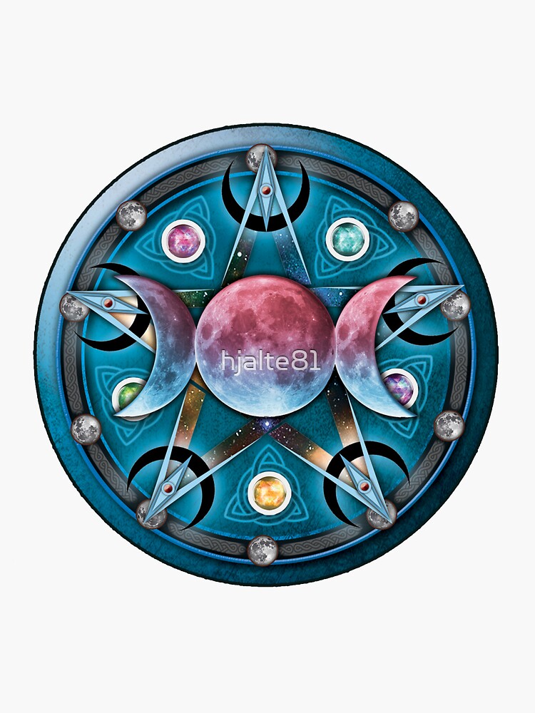 Thumbnail 3 of 3, Sticker, Triple Goddess designed and sold by hjalte81.