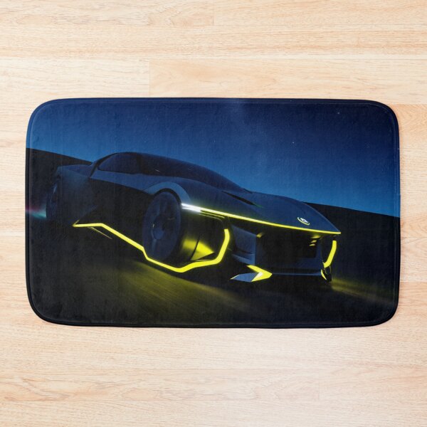 Item preview, Voltage Drift – Indigo & Neon Yellow Futuristic Car Poster designed and sold by ArtiQreate.