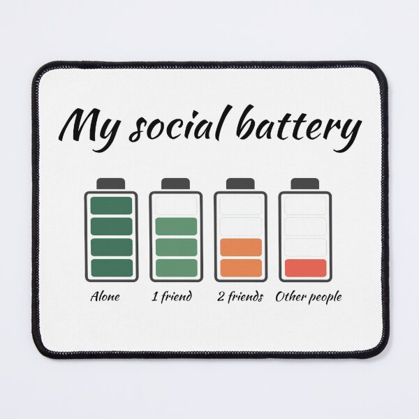 Item preview, My social battery black designed and sold by LiskoDesign.