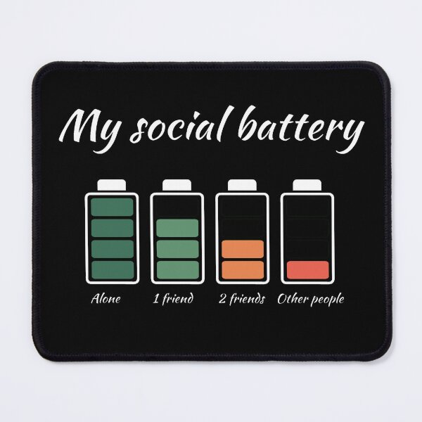 Item preview, My social battery knows designed and sold by LiskoDesign.