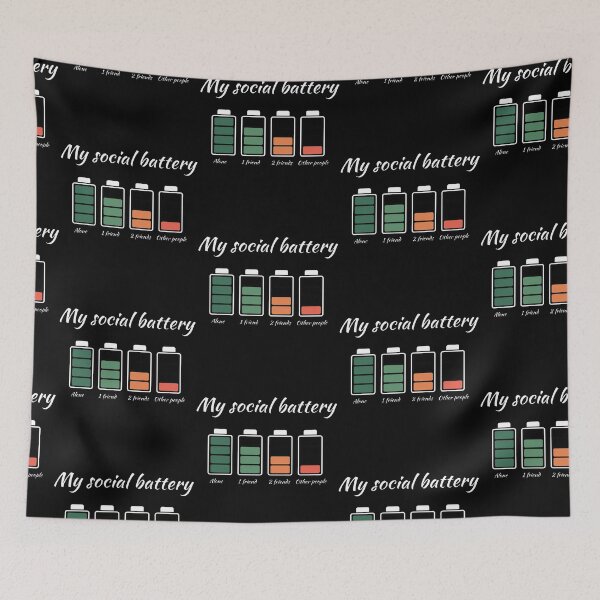 Item preview, My social battery knows designed and sold by LiskoDesign.