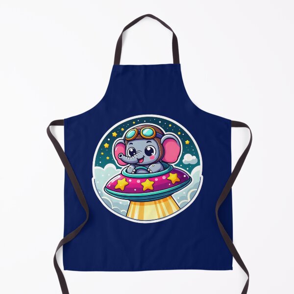 Item preview, UFO Kawaii Elephant designed and sold by ArtistEmbrace.