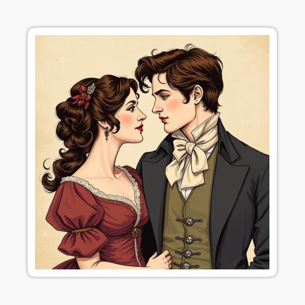 Aperçu de l'œuvre Romance victorienne créée et vendue par CozyCottage.