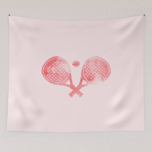 Item preview, Paddle Tennis Racket Watercolor Red designed and sold by Wordsmith-Wear.