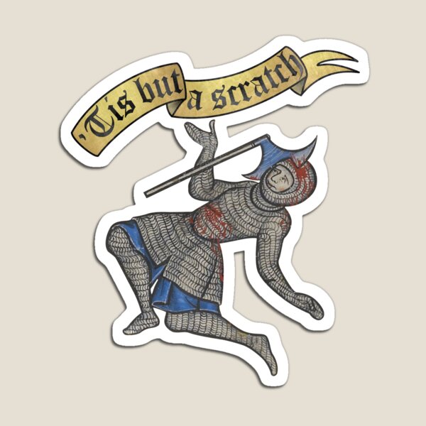 Aperçu de l'œuvre Ce n'est qu'une égratignure - Medieval Knight Axe Meme créée et vendue par MargiKnights.