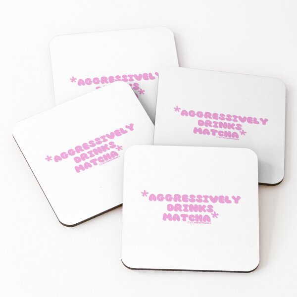 Item preview, *Aggressively drinks matcha*, v2c, pink | by @lilsboobthangs designed and sold by lilsboobthangs.