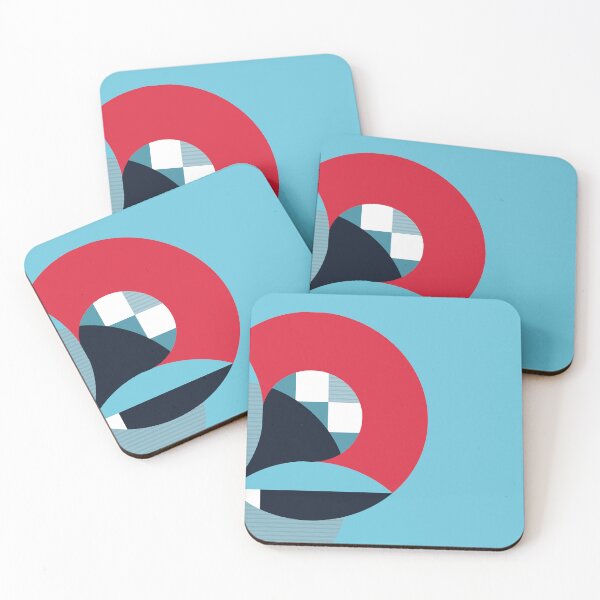 Item preview, Funky Blue Geometric Print | Red, Blue and Navy designed and sold by lnewlfuk.