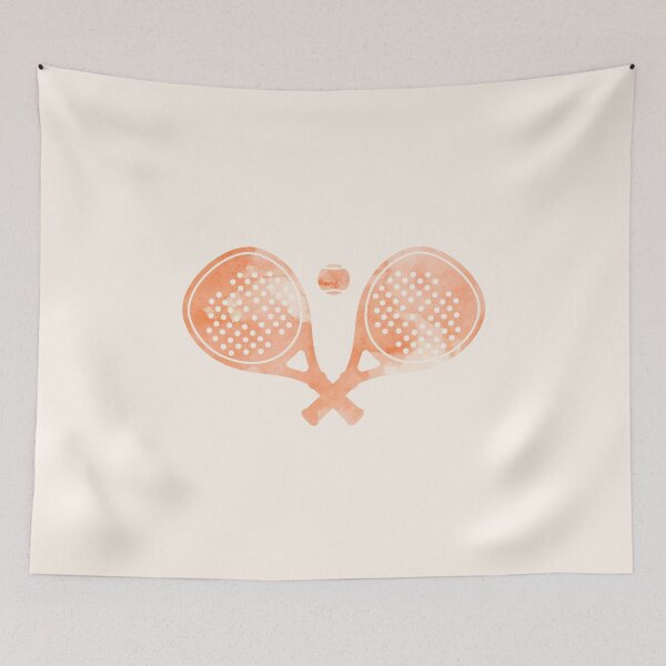 Item preview, Paddle Tennis Racket Watercolor Orange designed and sold by Wordsmith-Wear.