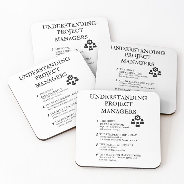Item preview, Understanding Project Managers – Funny Timeline & Chaos Definitions designed and sold by PsyFlow35.