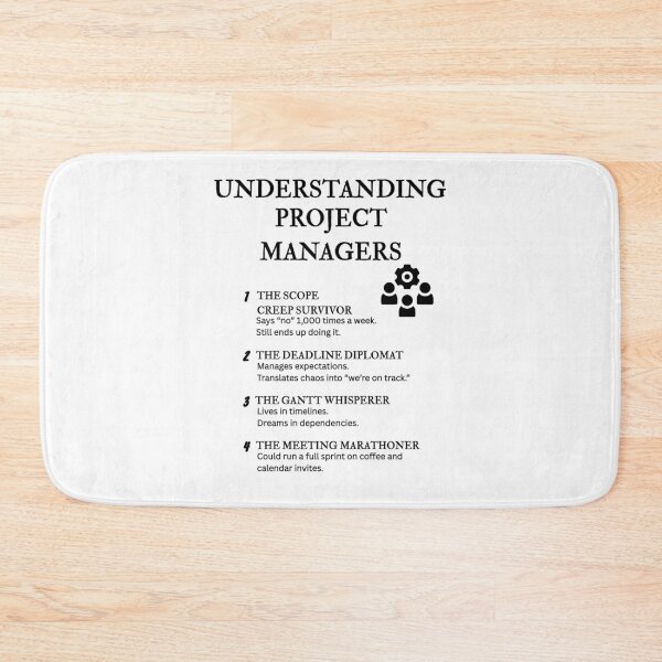 Item preview, Understanding Project Managers – Funny Timeline & Chaos Definitions designed and sold by PsyFlow35.