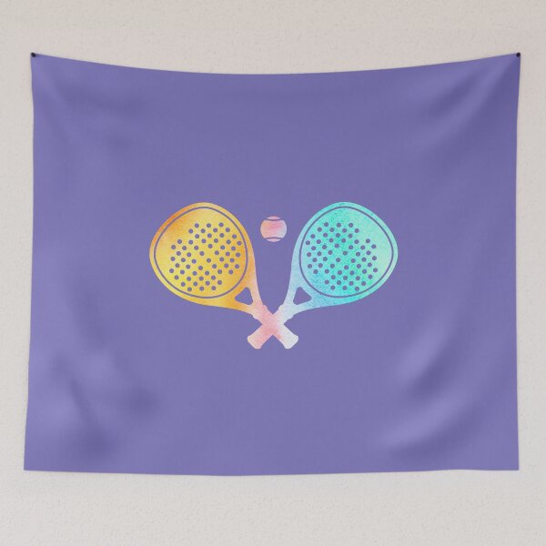 Item preview, Paddle Tennis Racket Watercolor Colorful designed and sold by Wordsmith-Wear.