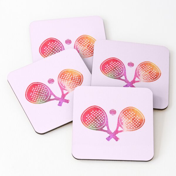 Item preview, Paddle Tennis Racket Watercolor Colorful designed and sold by Wordsmith-Wear.