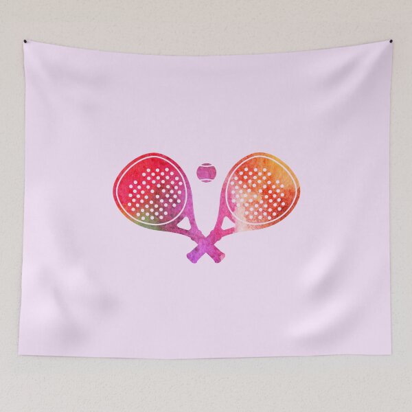Item preview, Paddle Tennis Racket Watercolor Colorful designed and sold by Wordsmith-Wear.