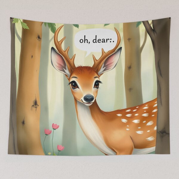Item preview, Oh Deer Cute Punny Deer Saying "Oh Dear" designed and sold by FTH.