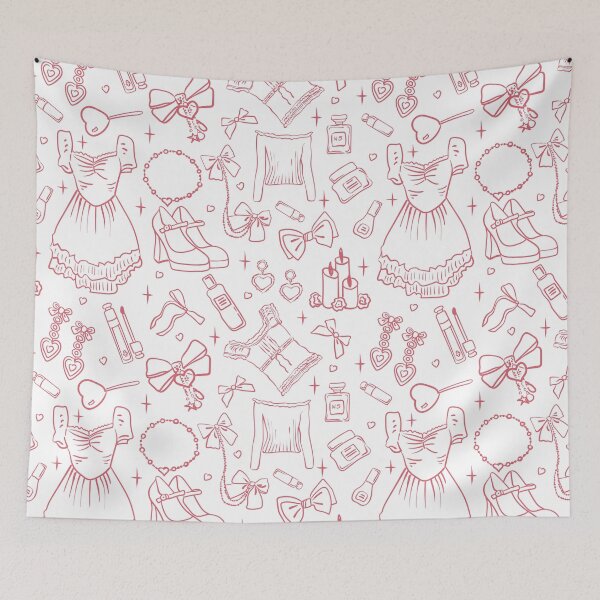 Item preview, Coquette clothes, bows and pink Aesthetic pattern designed and sold by Deepness2023.