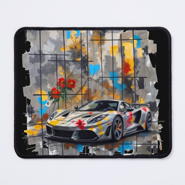 Item preview, supercar flowers abstract, colorful car designed and sold by Bukhisz.