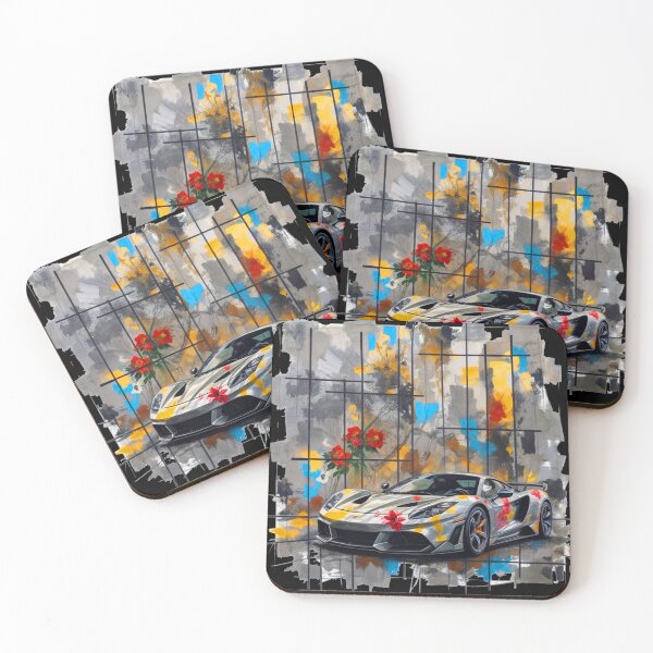 Item preview, supercar flowers abstract, colorful car designed and sold by Bukhisz.