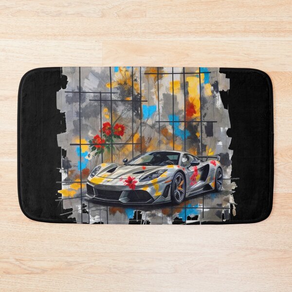 Item preview, supercar flowers abstract, colorful car designed and sold by Bukhisz.